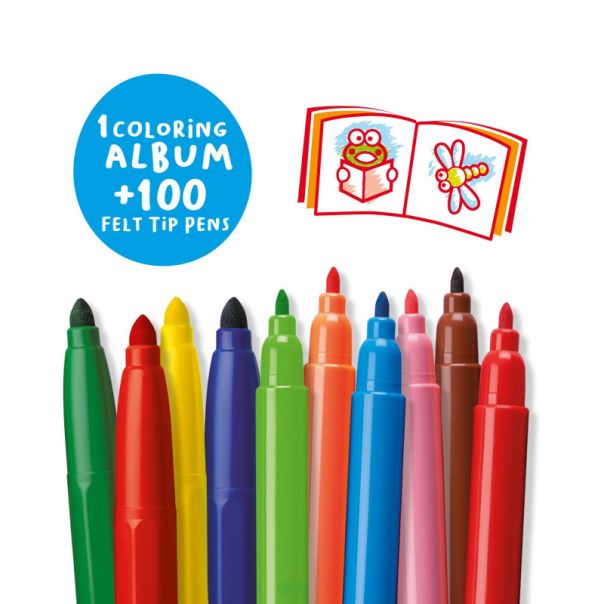 CARIOCA Flomasteri set sa bojankom 1/100  42736 - 42736