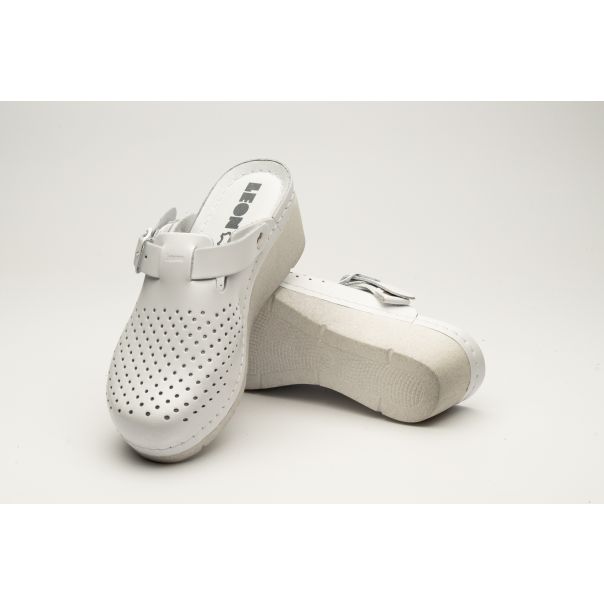 LEON Ženska papuča Paris I-bela - 1000-BE