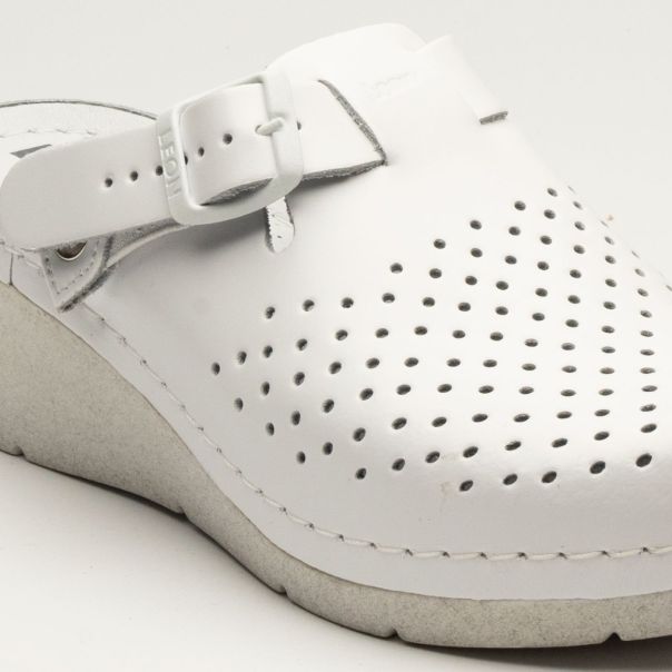 LEON Ženska papuča Paris I-bela - 1000-BE