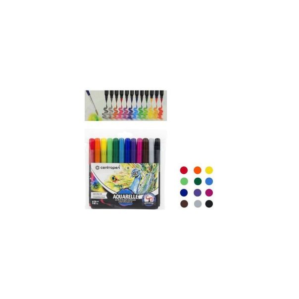 CENTROPEN Flomasteri ua akvarel Aquarelle 12 komada 8683/12 - 100001527