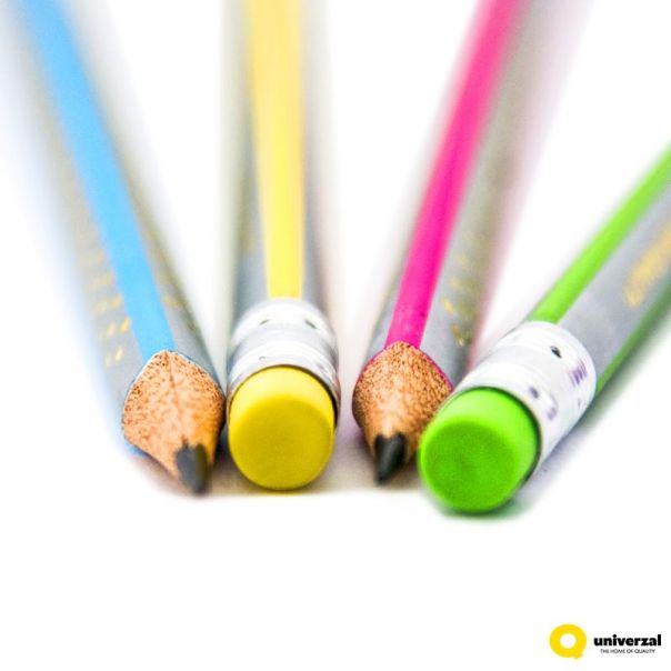 OCTOPUS Olovka grafitna hb sa gumicom 1/1 triangular neon stars  unl-1597 - 100090