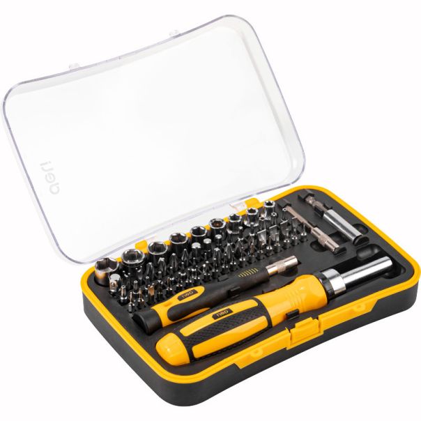 DELI Set umetaka sa odvijačem i račnom, 65 delova edl3565 - 1001520