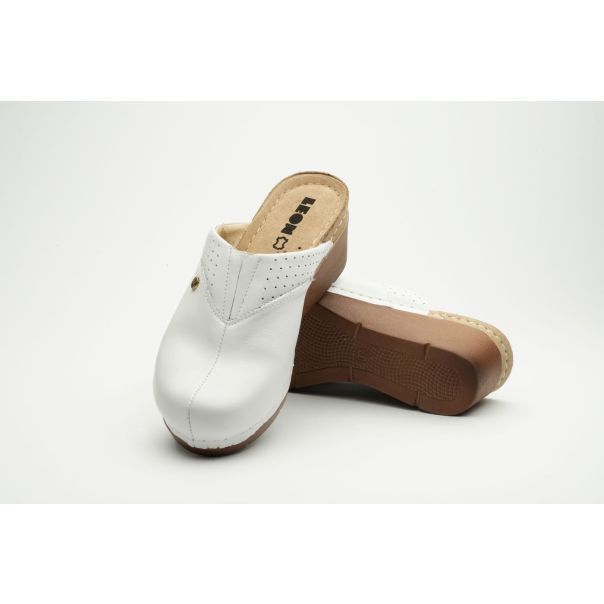 LEON Ženska papuča Paris III-bela - 1002-BE