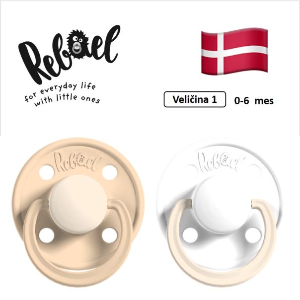 REBAEL varalice za bebe, 0-6 mes, 2 kom, Badem i Beli, RBL10021727 - EP3271350