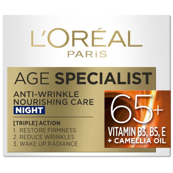 L'Oreal Paris Age Specialist Anti-Wrinkle 65+ Noćna nega protiv bora 50 Ml - 1003009233