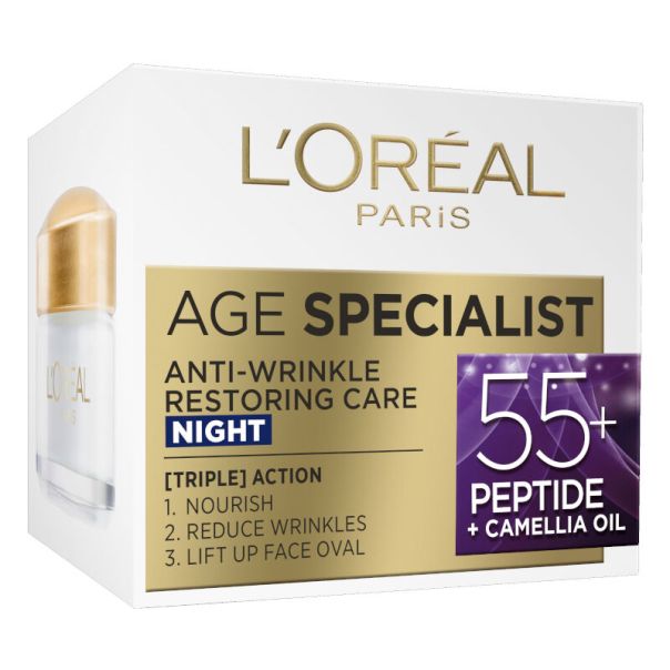 L'Oreal Paris Age Specialist Anti-wrinkle 55+ noćna krema protiv bora 50 ml - 1003009240