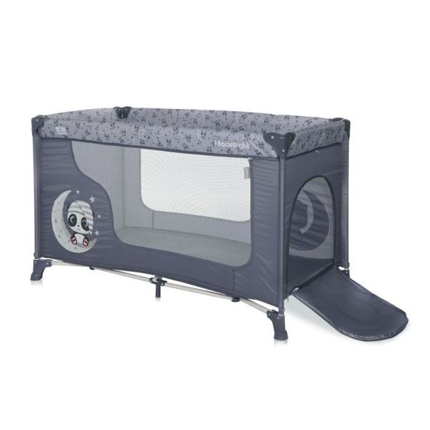 LORELLI Prenosivi krevet  Moonlight 1 nivo - Cool Grey Pandas (2023) - 10080392362