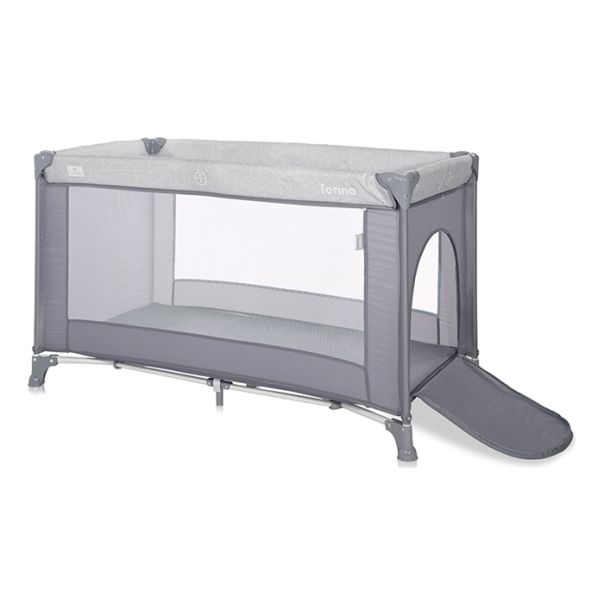 LORELLI Prenosivi krevetac Torino Striped elements, siva - 10080452213