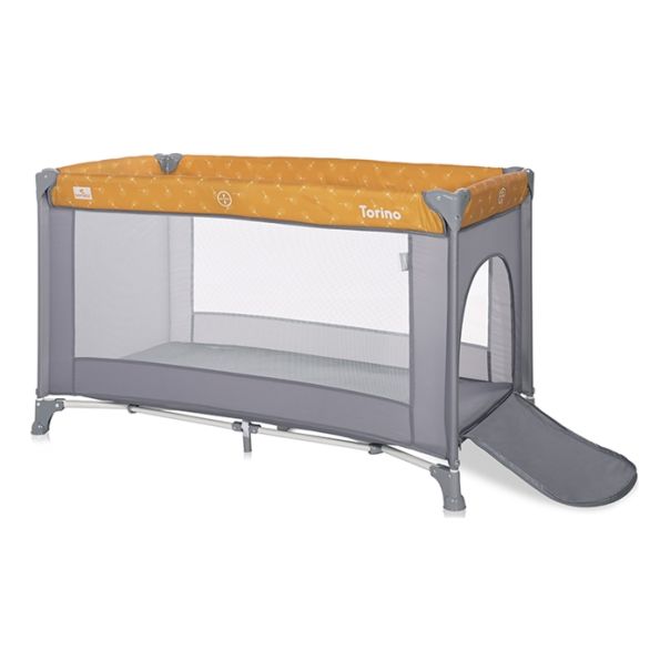 LORELLI Prenosivi krevetac Torino Lemon curry floral, siva/žuta - 10080452215