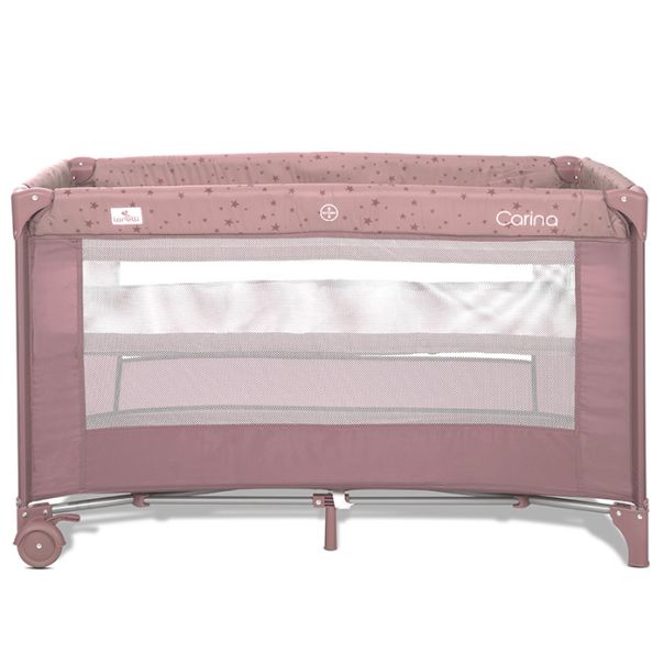 LORELLI Prenosivi krevetac za bebe na 2 nivoa Carina, roze - 10080672606