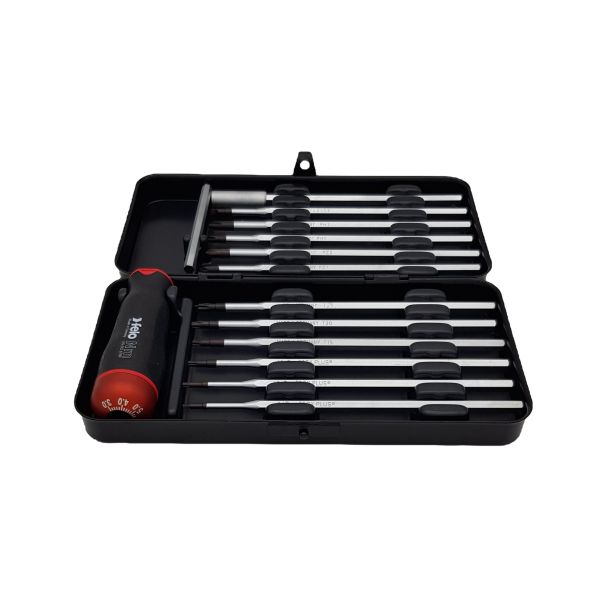 Felo Set Nm-Box sa moment šrafciger 3,0-5,4 Nm i nastavci SL PH PZ TORX PH/SL PZ/SL 10099816 12 kom - 10099816