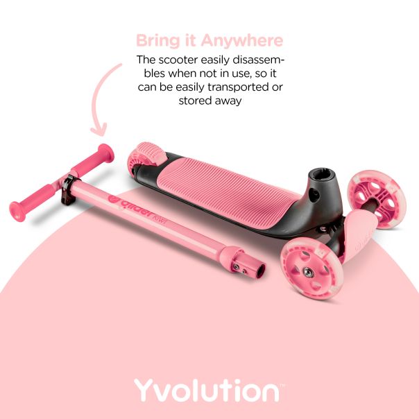YVOLUTION Trotinet Yglider Kiwi rozi - 101260