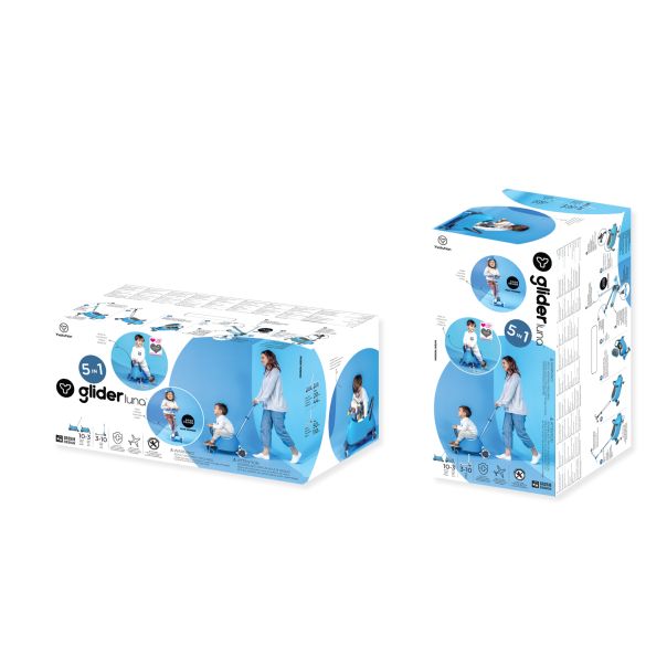 YVOLUTION Trotinet 5u1 Yglider Luna plava - 101265