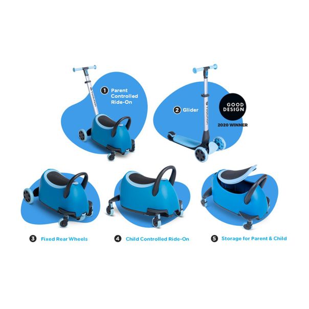 YVOLUTION Trotinet 5u1 Yglider Luna plava - 101265