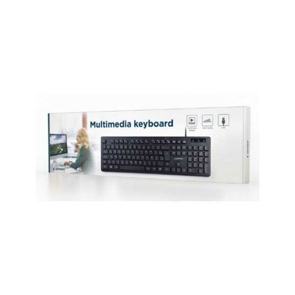 GEMBIRD KB-MCH-04 * Multimedijalna tastatura, chocolate, USB, US layout, Slim black (399) - 101304