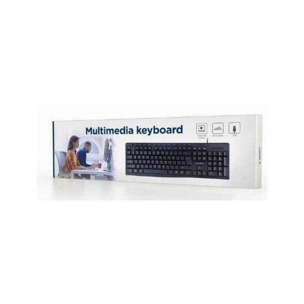 GEMBIRD KB-UM-107 ** Multimedijalna tastatura US layout black USB (419) - 101308