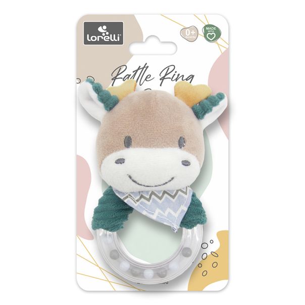 LORELLI Plišana zvečka ring Jelen, plava - 10191360006