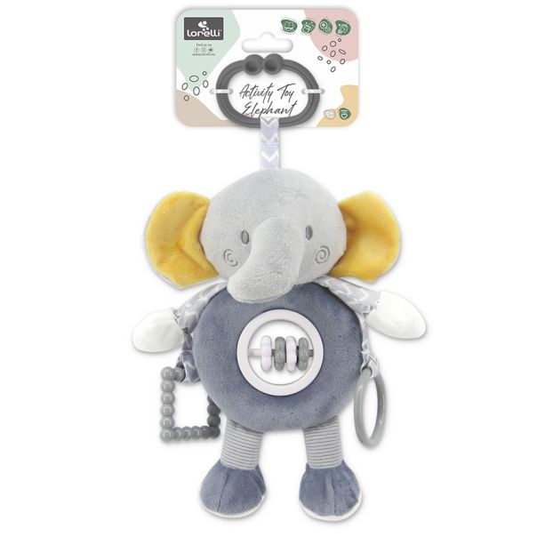 LORELLI Plišana igračka activity Slon, siva - 10191410010