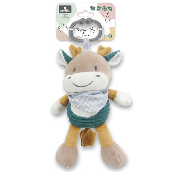 LORELLI Muzička plišana igračka za bebe Deer, plava - 10191440006