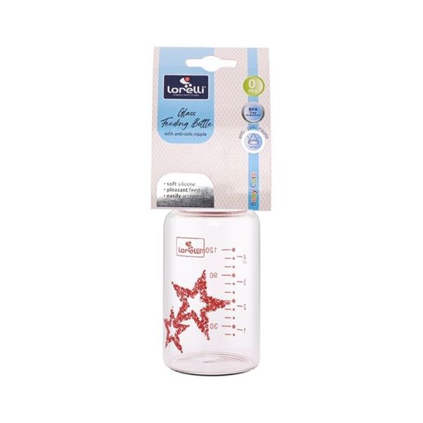 LORELLI Flašica staklena  sa anti-colic dodatkom 120 ml - 10200870003