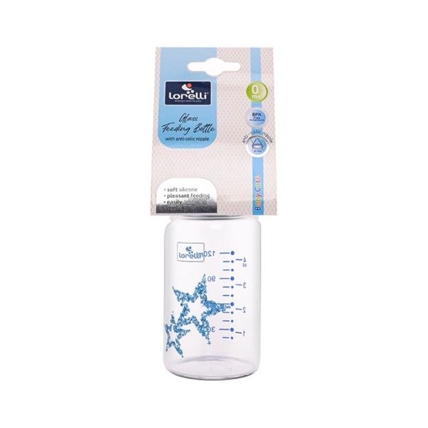 LORELLI Flašica staklena  sa anti-colic dodatkom 120 ml - 10200870004