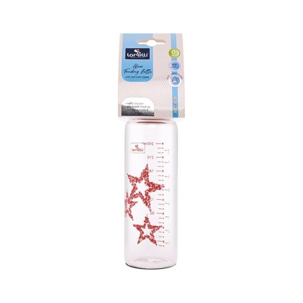LORELLI Flašica staklena  sa anti-colic dodatkom 240 ml - 10200880003
