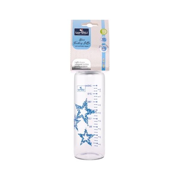 LORELLI Flašica staklena  sa anti-colic dodatkom 240 ml - 10200880004