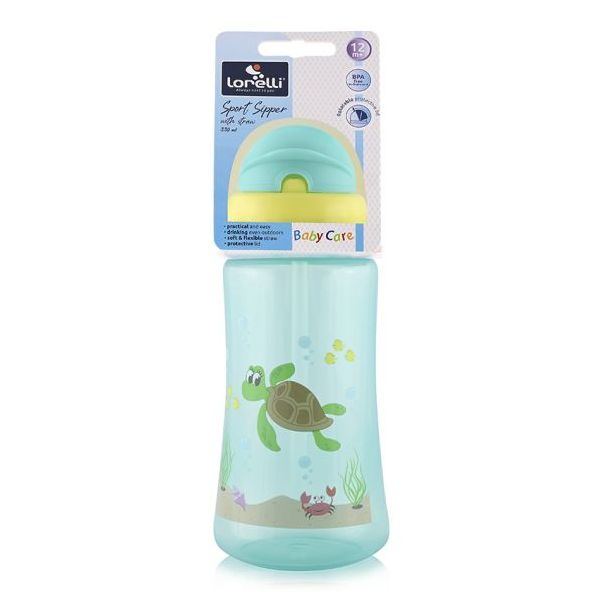 LORELLI Sportska šolja 300ml sa slamčicom i ručkama - Green - 10200930003