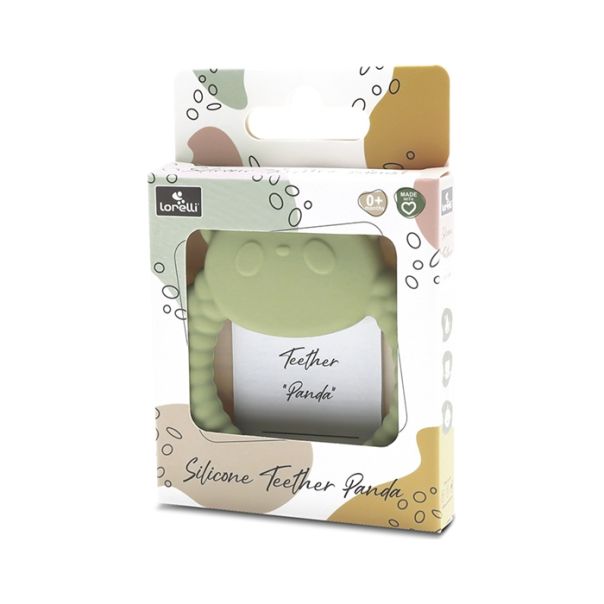 LORELLI SILIKONSKA GLODALICA ZA BEBE PANDA NATURAL - FRESH GREEN - EP2740463