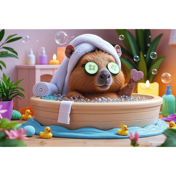 TREFL Puzzle Capybara in the Spa 15433 - 160 delova - 102131-15433