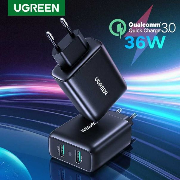 UGREEN Brzi punjač CD161 USB 3.0 2xUSB 36W - 10216