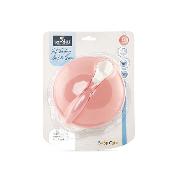LORELLI Činija + kašika Blush pink - 10230400005