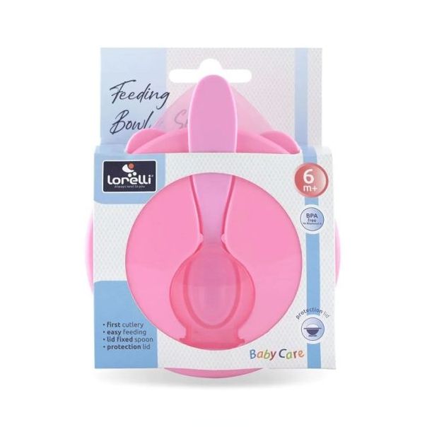 LORELLI Činija + kašika - Pink - 10230580002