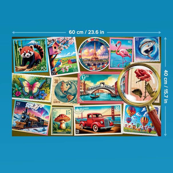 TREFL Puzzle za decu Postage stamps 23110 - 300 delova - 102710-23110