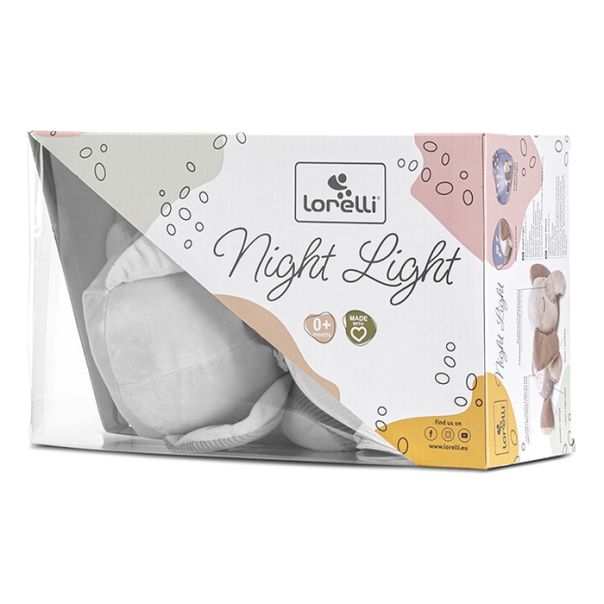LORELLI MUZICKA KUTIJA ZA BEBE SA NOCNIM SVETLOM - ELEPHANT - EP2878578