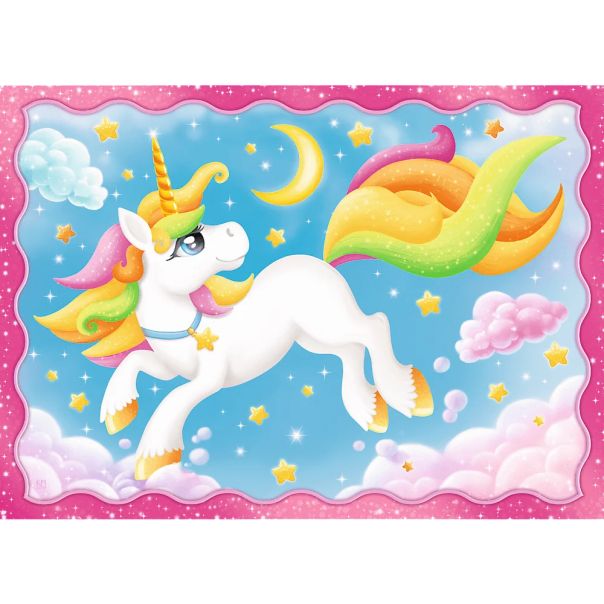 TREFL Puzzle 4u1 Unicorns and Magic 34389 - 54, 48, 35, 70 delova - T34389