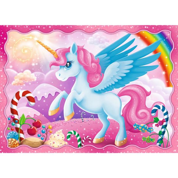 TREFL Puzzle 4u1 Unicorns and Magic 34389 - 54, 48, 35, 70 delova - T34389