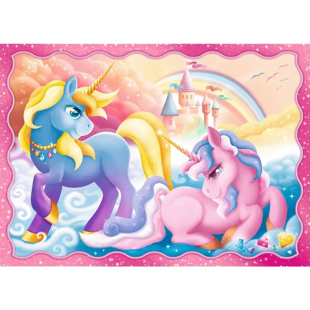 TREFL Puzzle 4u1 Unicorns and Magic 34389 - 54, 48, 35, 70 delova - T34389