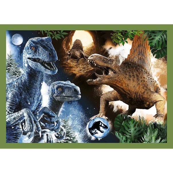 TREFL Puzzle 4u1 Dangerous dinosaurs 34607 - 54, 48, 35, 70 delova - 102815-34607