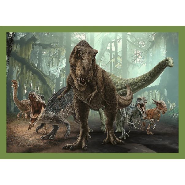 TREFL Puzzle 4u1 Dangerous dinosaurs 34607 - 54, 48, 35, 70 delova - 102815-34607