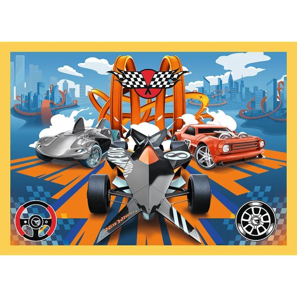 TREFL Puzzle 4u1 Hot Wheels Vehicles 34627 - 54, 48, 35, 70 delova - 102818-34627