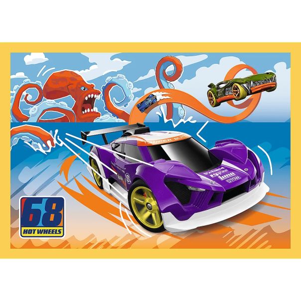 TREFL Puzzle 4u1 Hot Wheels Vehicles 34627 - 54, 48, 35, 70 delova - 102818-34627