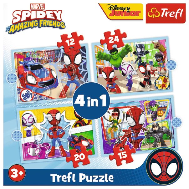 TREFL Puzzle 4u1 Spiday's Crew 34611 - 12, 24, 20, 15 delova - 102823-34611