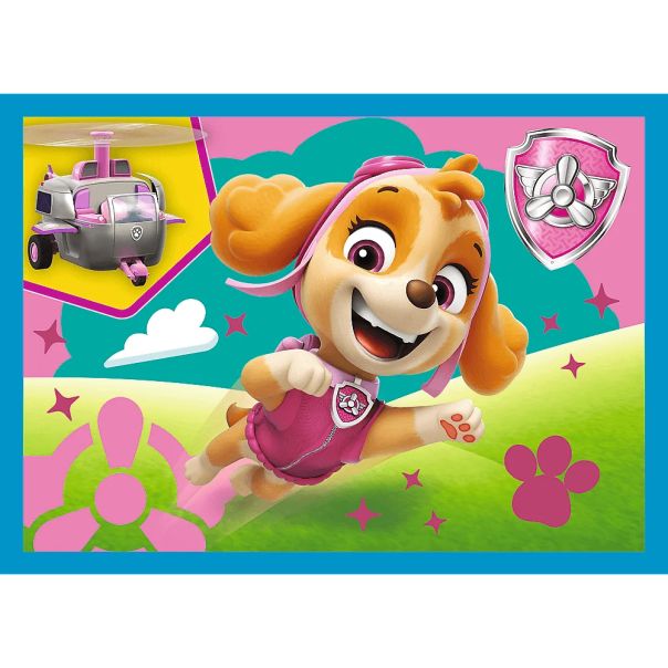TREFL Puzzle 4u1 Paw Patrol, Running Puppies 34628 - 12, 24, 20, 15 delova - 102826-34628