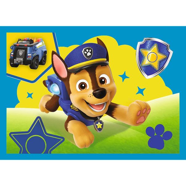 TREFL Puzzle 4u1 Paw Patrol, Running Puppies 34628 - 12, 24, 20, 15 delova - 102826-34628