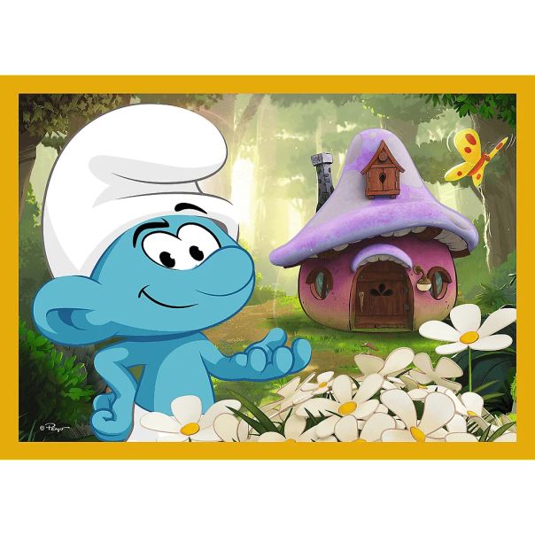 TREFL Puzzle 4u1 Life in the Smurf Village 34664 - 54, 48, 35, 70 delova - 102837-34664