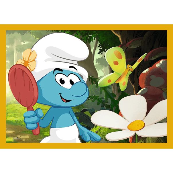 TREFL Puzzle 4u1 Life in the Smurf Village 34664 - 54, 48, 35, 70 delova - 102837-34664