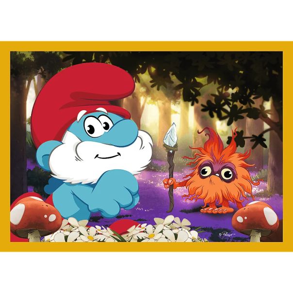 TREFL Puzzle 4u1 Life in the Smurf Village 34664 - 54, 48, 35, 70 delova - 102837-34664