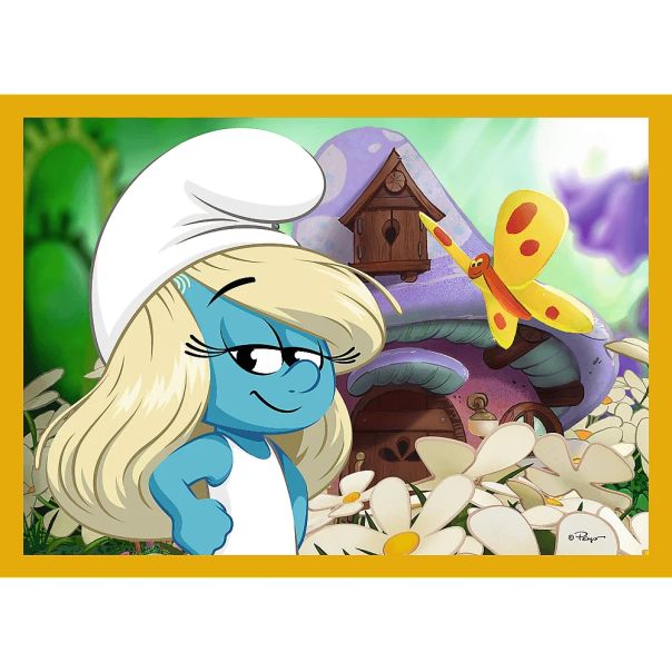 TREFL Puzzle 4u1 Life in the Smurf Village 34664 - 54, 48, 35, 70 delova - 102837-34664