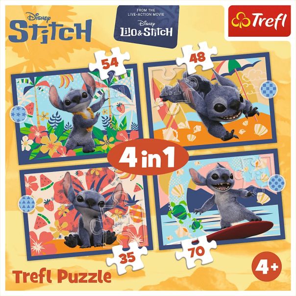 TREFL Puzzle 4u1 Hawaii Vacation 34666 -  54, 48, 35, 70 delova - 102838-34666
